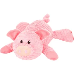 Frisco Corduroy Plush Squeaking Pig Dog Toy