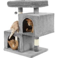 Frisco 33-in Faux Fur Cat Tree & Condo -Best Pet Supplies 180389 PT4. AC SS1800 V1584453144