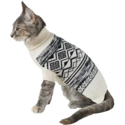 Frisco Black & Cream Turtleneck Sweater -Best Pet Supplies 223850 PT2. AC SS1800 V1599480992