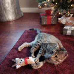 Frisco Holiday Reindeer Plush Kicker Cat Toy With Catnip -Best Pet Supplies 228553 PT2. AC SS1800 V1602172632