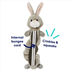 Frisco Bunny Bungee Plush Squeaky Dog Toy -Best Pet Supplies 233612 PT2. AC SS1800 V1691784247