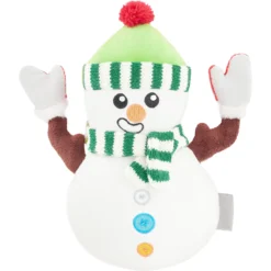 Frisco Holiday Naughty Or Nice Snowman Reversible Plush Squeaky Dog Toy
