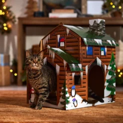 Frisco Holiday Log Cabin Cardboard Cat House 10 Frisco Holiday Log Cabin Cardboard Cat House -Best Pet Supplies 287287 PT4. AC SS1800 V1695045245