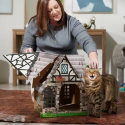 Frisco Tudor House Cardboard Cat House -Best Pet Supplies 308815 PT3. AC SS1800 V1696880189