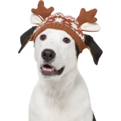 Frisco Antler Fair Isle Dog & Cat Hat -Best Pet Supplies 358313 PT2. AC SS1800 V1660764826