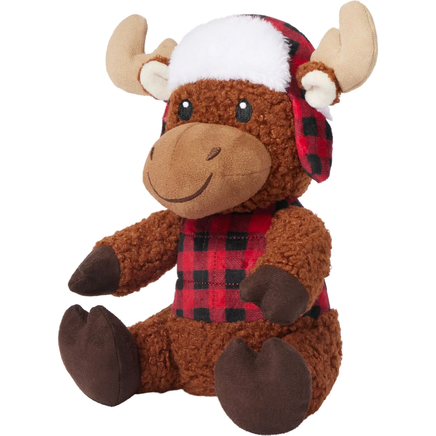 Frisco Holiday Cozy Moose Plush Squeaky Dog Toy 1 Frisco Holiday Cozy Moose Plush Squeaky Dog Toy