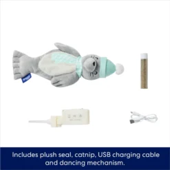 Frisco Holiday Interactive Flopping Seal Electronic Cat Toy With Catnip -Best Pet Supplies 740102 PT2. AC SS1800 V1695046543