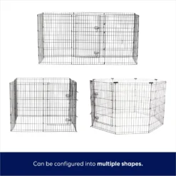 Frisco Wire Dog & Small Pet Exercise Pen With Step-Through Door -Best Pet Supplies 97484 PT5. AC SS1800 V1667227970